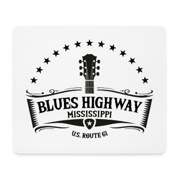 Mississippi The Blues Highway 61 Musique Usa Guitare - Tapis de souris (format paysage) - blanc - Devant