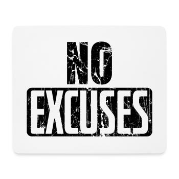 No Excuses Gym Weight Training Fitness Saying - Mouse Pad (horizontal) - white - Front