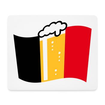 Drapeau de la bière de Belgique (Beer Nation / Beer Country / 3C) - Tapis de souris (format paysage) - blanc - Devant