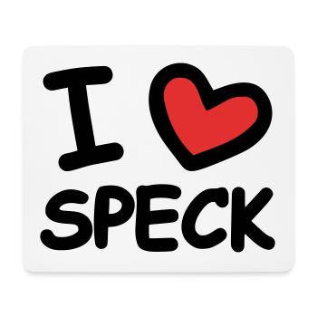 I Love Speck - Mousepad (Querformat) - Weiß - Vorne