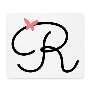 Buchstabe R Schmetterlingsbuchstabe - Mousepad (Querformat) - Weiß - Vorne
