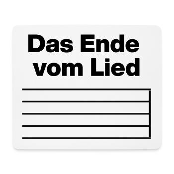 DAS ENDE VOM LIED NOTENLINIEN WORTWITZ FÜR MUSIKER - Mousepad (Querformat) - Weiß - Vorne