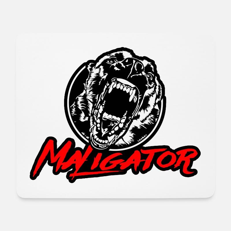 MALINOIS - Belgian Malinois Wilsigns Maligator - Mousepad (Querformat) - Weiß