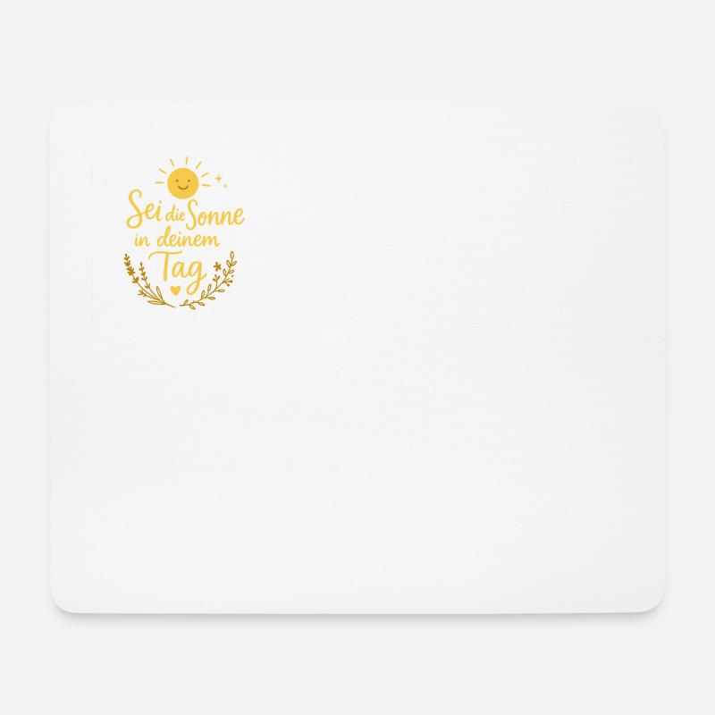 Shine from the inside - with a smile in your heart - Mouse Pad (horizontal) - white