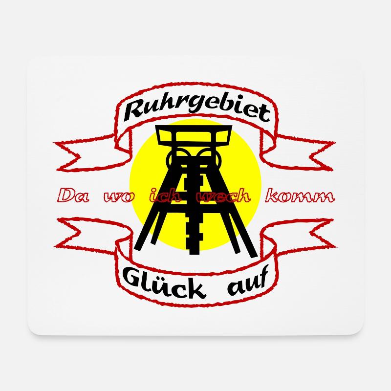 Zeche Förderturm im Ruhrgebiet - Mousepad (Querformat) - Weiß