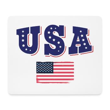 USA Fußball Trikot Amerikanische Flagge - Mousepad (Querformat) - Weiß - Vorne