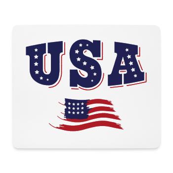USA Fußball Trikot Amerikanische Flagge - Mousepad (Querformat) - Weiß - Vorne