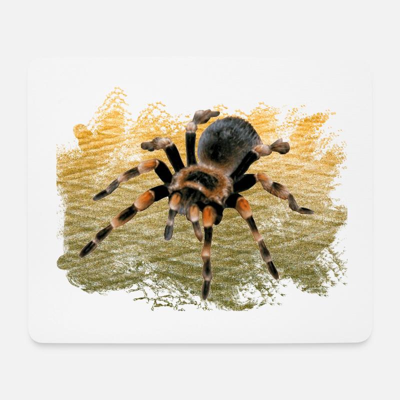 Rotknie Vogelspinnen gelten als nicht aggressiv - Mousepad (Querformat) - Weiß