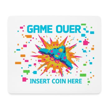 Game Over Neon Arcade Game - Mouse Pad (horizontal) - white - Front