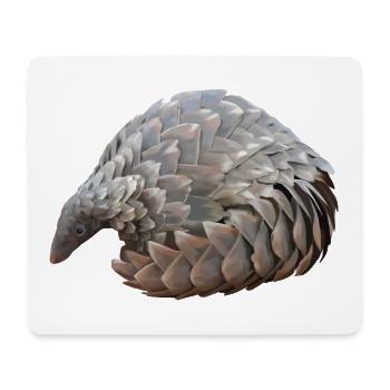 Handgezeichnete Pangolin - Mousepad (Querformat) - Weiß - Vorne