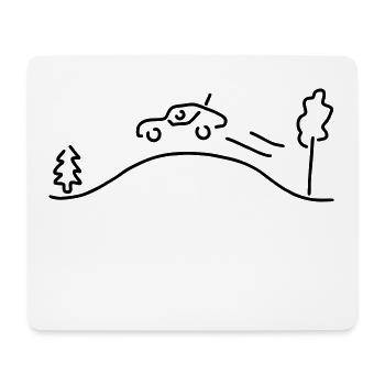 rallye-auto - Mousepad (Querformat) - Weiß - Vorne