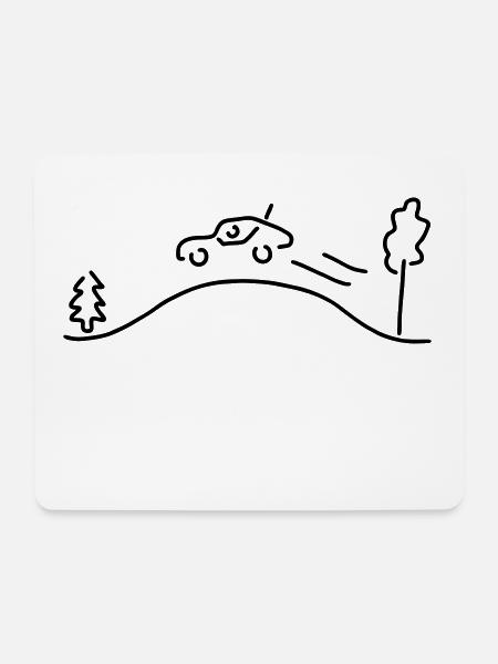 rallye-auto - Mousepad (Querformat) - Weiß