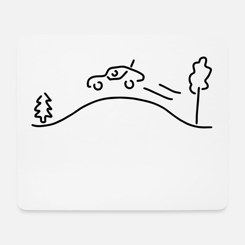 rallye-auto - Mousepad (Querformat) - Weiß