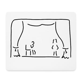 schauspieler im theater - Mousepad (Querformat) - Weiß - Vorne