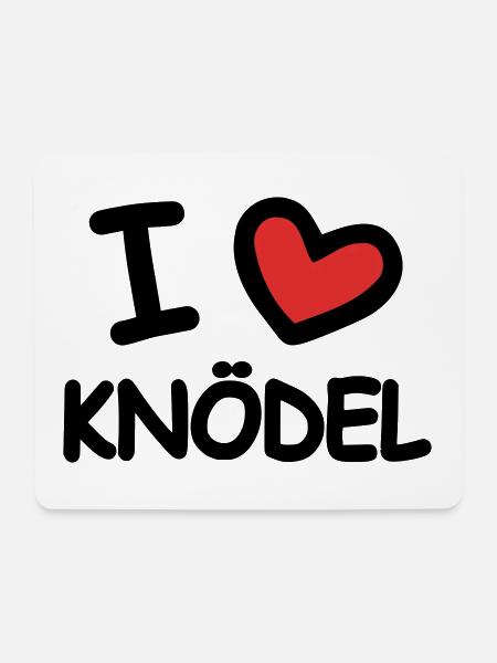 I Love Knödel - Mousepad (Querformat) - Weiß