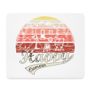 Happy Camper Road Trip Camping Feu de camp cadeau - Tapis de souris (format paysage) - blanc - Devant