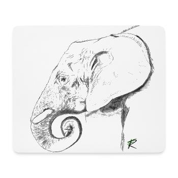 elephant - Mouse Pad (horizontal) - white - Front