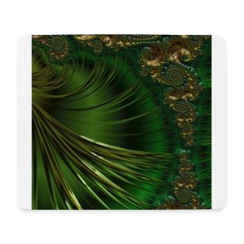 Fractal colors pattern ornaments green psychedelic - Mouse Pad (horizontal) - white - Front