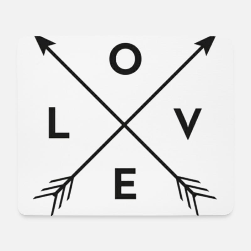 Die Pfeile der Liebe - Mousepad (Querformat) - Weiß