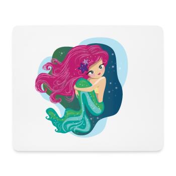 Sirène - Tapis de souris (format paysage) - blanc - Devant