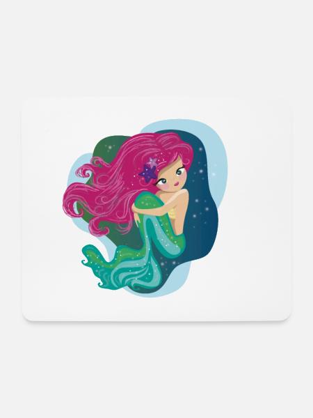 Mermaid - Mousepad (Querformat) - Weiß