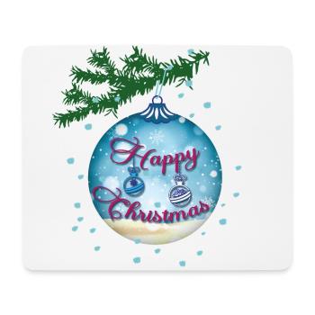 Blaue Kugel - Mousepad (Querformat) - Weiß - Vorne