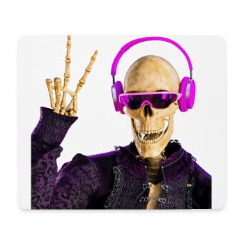Sensenmann liebt coole Musik - Mousepad (Querformat) - Weiß - Vorne