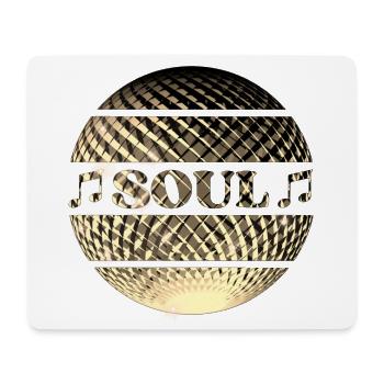 Soul Music Golden Disco Ball - Tapis de souris (format paysage) - blanc - Devant