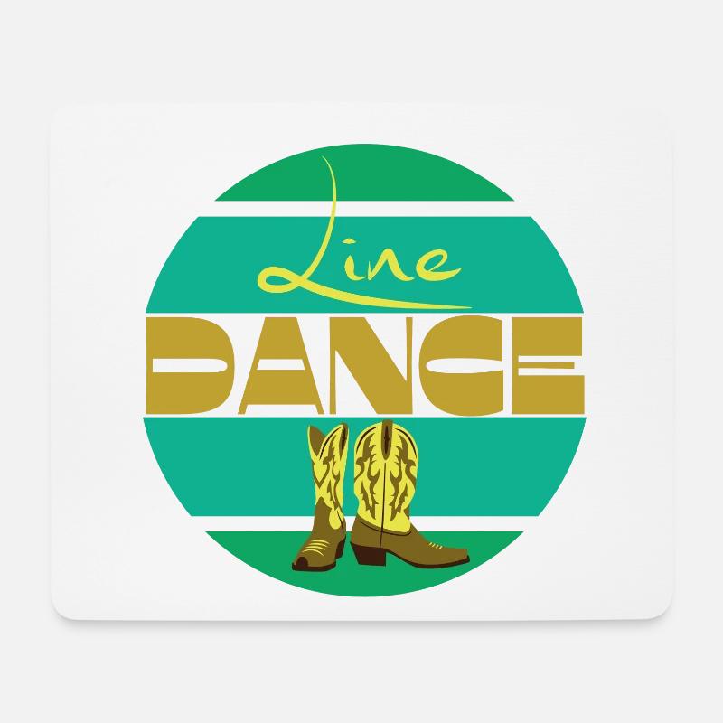 Linedance grün gelb - Mousepad (Querformat) - Weiß