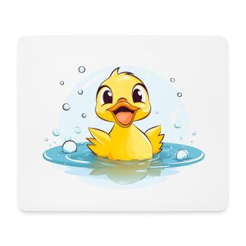 Canard sucré | Design amusant pour les enfants | Enjoué - Tapis de souris (format paysage) - blanc - Devant