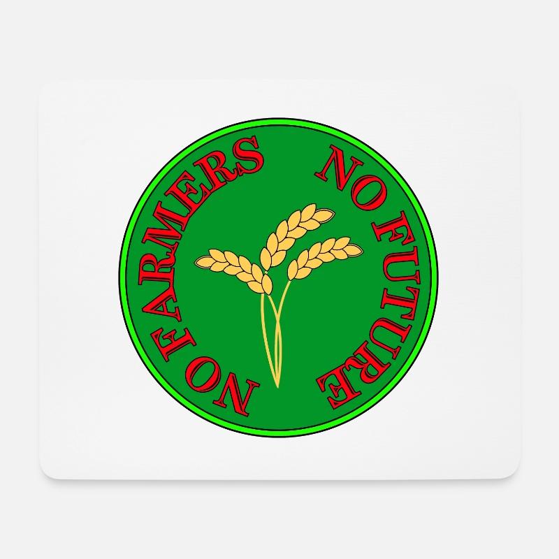 No Farmers no future. Protest Spruch Bauernprotest - Mousepad (Querformat) - Weiß