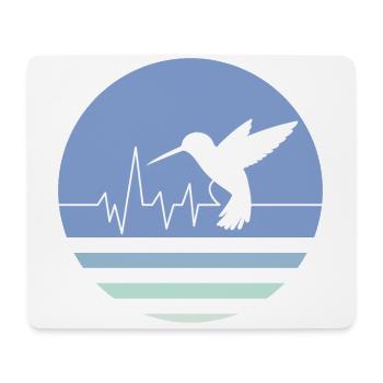 Pastel Blue Hummingbird - Mouse Pad (horizontal) - white - Front
