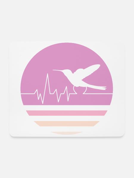 Pastel Pink Hummingbird - Mouse Pad (horizontal) - white