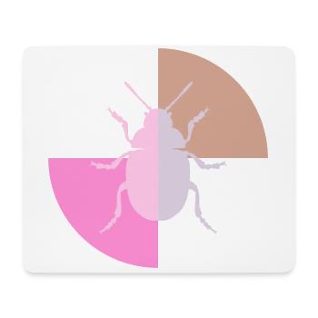 Duo Pastellgrau Rosa - Mousepad (Querformat) - Weiß - Vorne