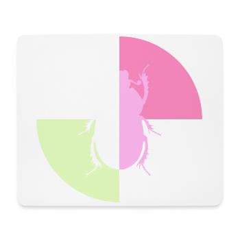 Duo Weiß Pastellrosa - Mousepad (Querformat) - Weiß - Vorne