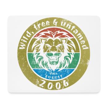 18. Geburtstag Wild, free & untamed since 08/2006 - Mousepad (Querformat) - Weiß - Vorne