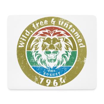 60e anniversaire Sauvage, libre et indompté depuis 08/1964 - Tapis de souris (format paysage) - blanc - Devant