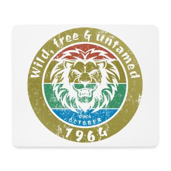 60. Geburtstag Wild, free & untamed since 10/1964 - Mousepad (Querformat) - Weiß - Vorne