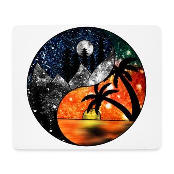 Cosmic Yin And Yang Landscapes - Mouse Pad (horizontal) - white - Front
