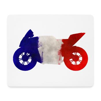 Motorrad Motorsport Frankreich Tricolore - Mousepad (Querformat) - Weiß - Vorne