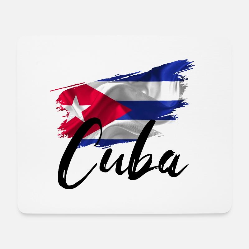 Cuba Cuban Flag - Mouse Pad (horizontal) - white