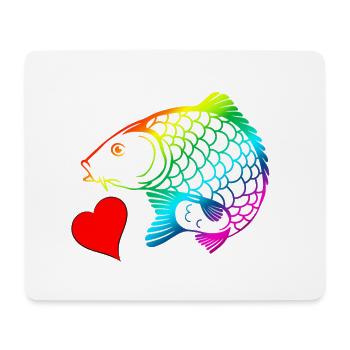 Rainbow Carp - Mouse Pad (horizontal) - white - Front
