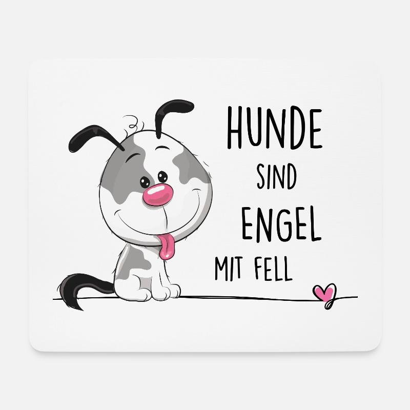 Hunde sind Engel - Mousepad (Querformat) - Weiß