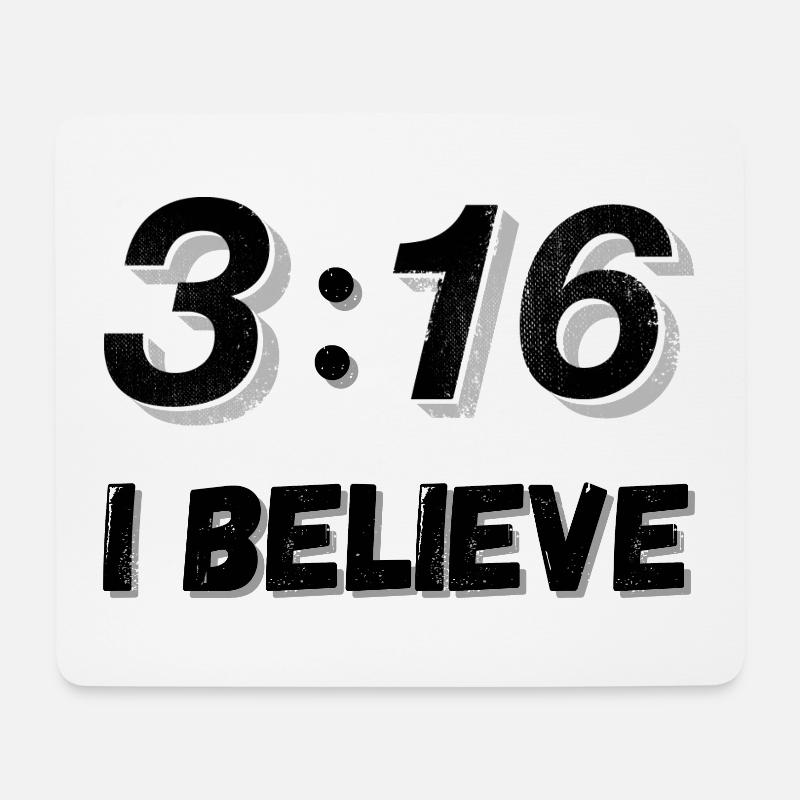 John 3:16 - Bible verse - Mouse Pad (horizontal) - white