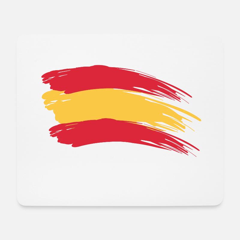 Flag Spanish - Mouse Pad (horizontal) - white