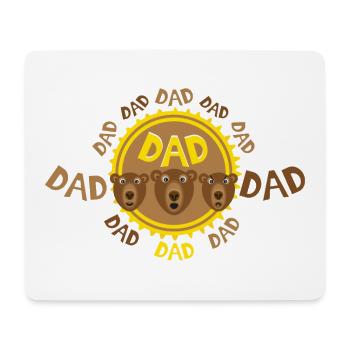 DAD mit coolen Bären, eine tolle Überraschung. - Mousepad (Querformat) - Weiß - Vorne