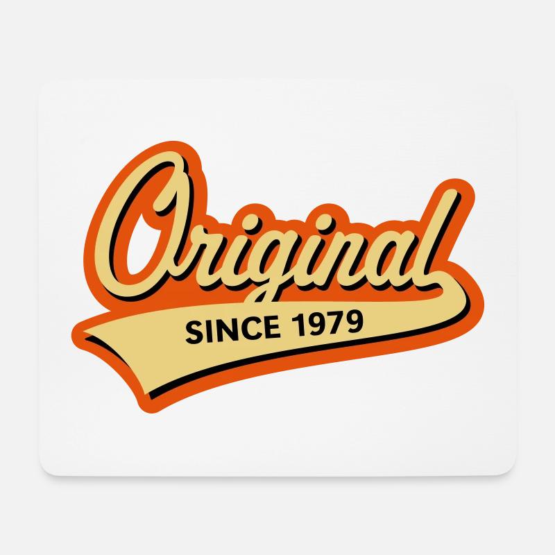 Original Since 1979 (Geburtsjahr, Geburtstag / 3C) - Mousepad (Querformat) - Weiß