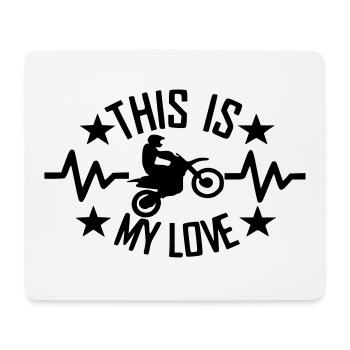 This is my love Motocross - Tapis de souris (format paysage) - blanc - Devant