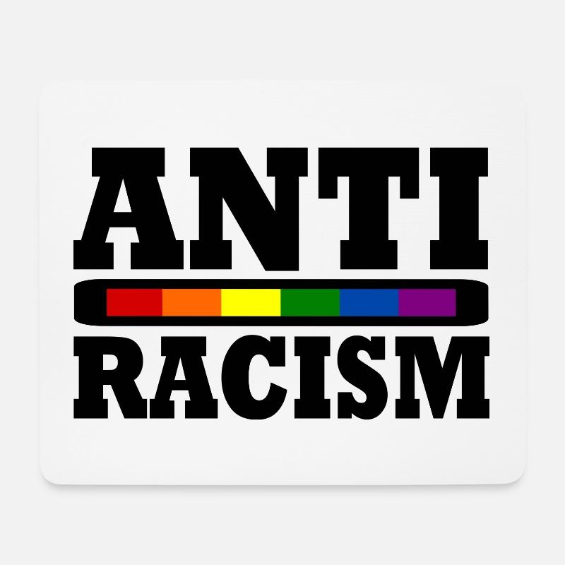 antiraciste - Tapis de souris (format paysage) - blanc