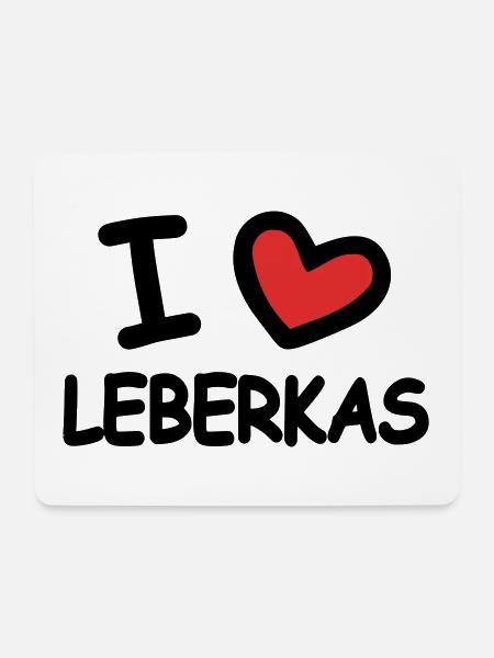 I Love Leberkas - Mousepad (Querformat) - Weiß